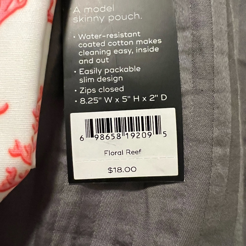 Scout Floral Reef White and Coral Twiggy Makeup Pouch - Picture 3 of 4